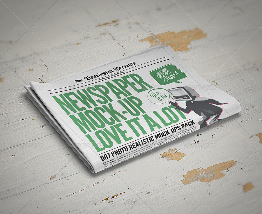 Newspaper Mock-Up, Graphics | GraphicRiver